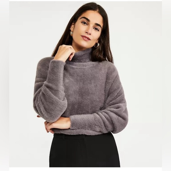 NWT Ann Taylor Plush Turtleneck Sweater in Toasted Taupe. NWOT - Picture 1 of 5